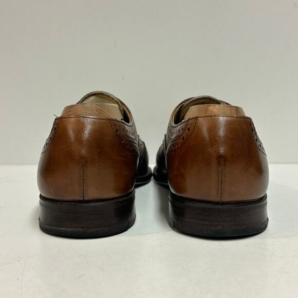 VERY GOOD Cole Haan Oxford Wingtip Cap Toe Bal Brogue Brown Made in USA 9 main image 7